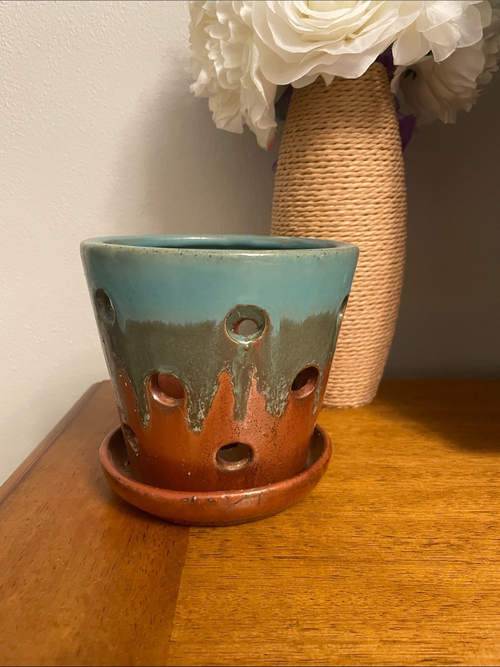 Allen + Roth Ceramic Planter Pot for Orchids or Succulents with Drainage Holes - Picture 11 of 11
